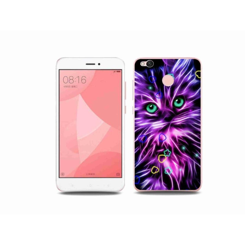 Gél borító mmCase a Xiaomi Redmi 4X-hez - absztrakt macska