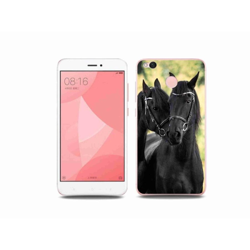 Gél borítás mmCase a Xiaomi Redmi 4X-hez - két fekete ló
