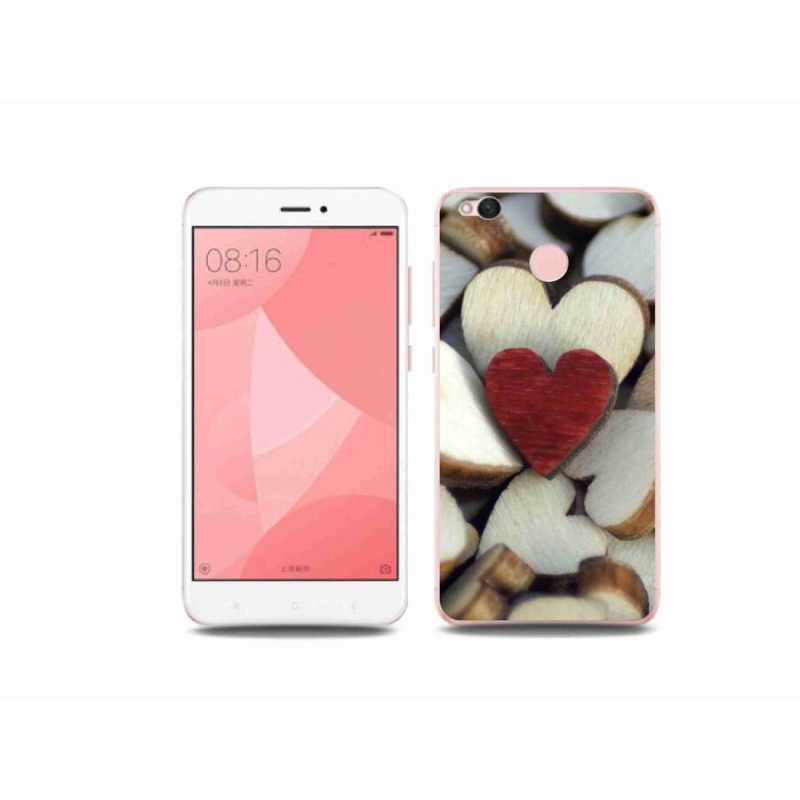 Gél borítás mmCase a Xiaomi Redmi 4X-hez - gravírozott piros szív