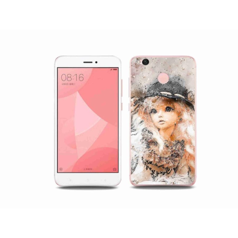 Gél borító mmCase a Xiaomi Redmi 4X-hez - lány kalapban