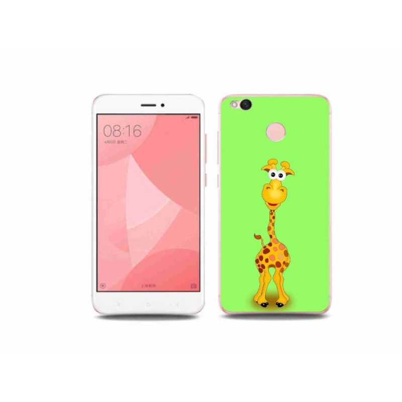 Gél borító mmCase a Xiaomi Redmi 4X-hez - rajzfilm zsiráf