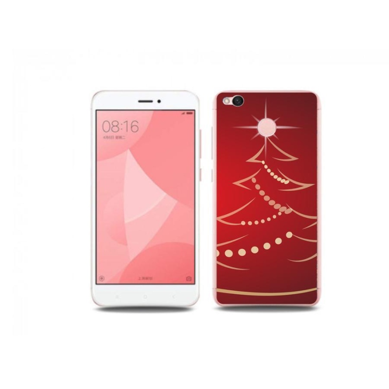 Gél borító mmCase a Xiaomi Redmi 4X-hez - karácsonyfa karikatúra