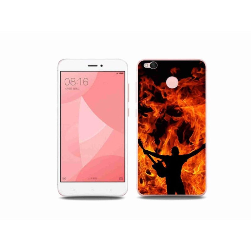 Gél borító mmCase a Xiaomi Redmi 4X-hez - zenész és tűz