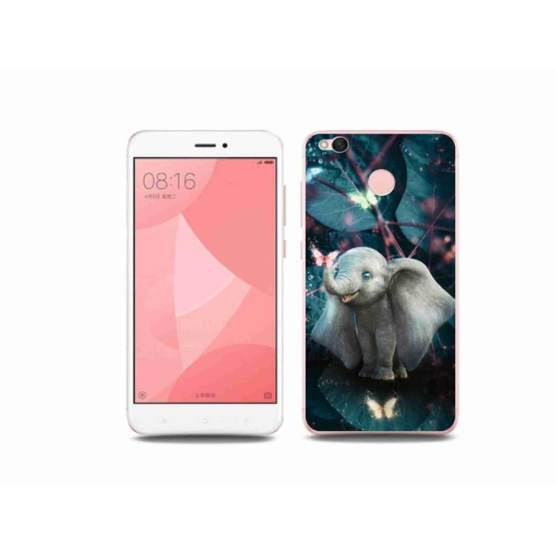 Gél borító mmCase a Xiaomi Redmi 4X-hez - aranyos elefánt