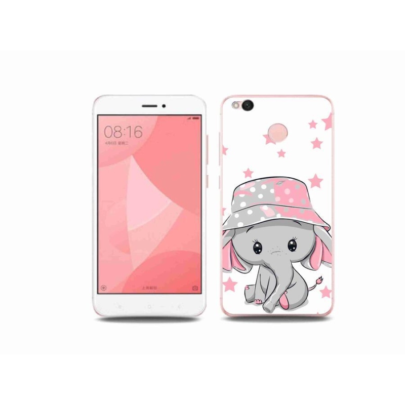 Gél borítás mmCase a Xiaomi Redmi 4X-hez - rózsaszín elefánt