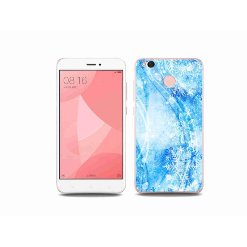 Gél borítás mmCase a Xiaomi Redmi 4X-hez - hópelyhek