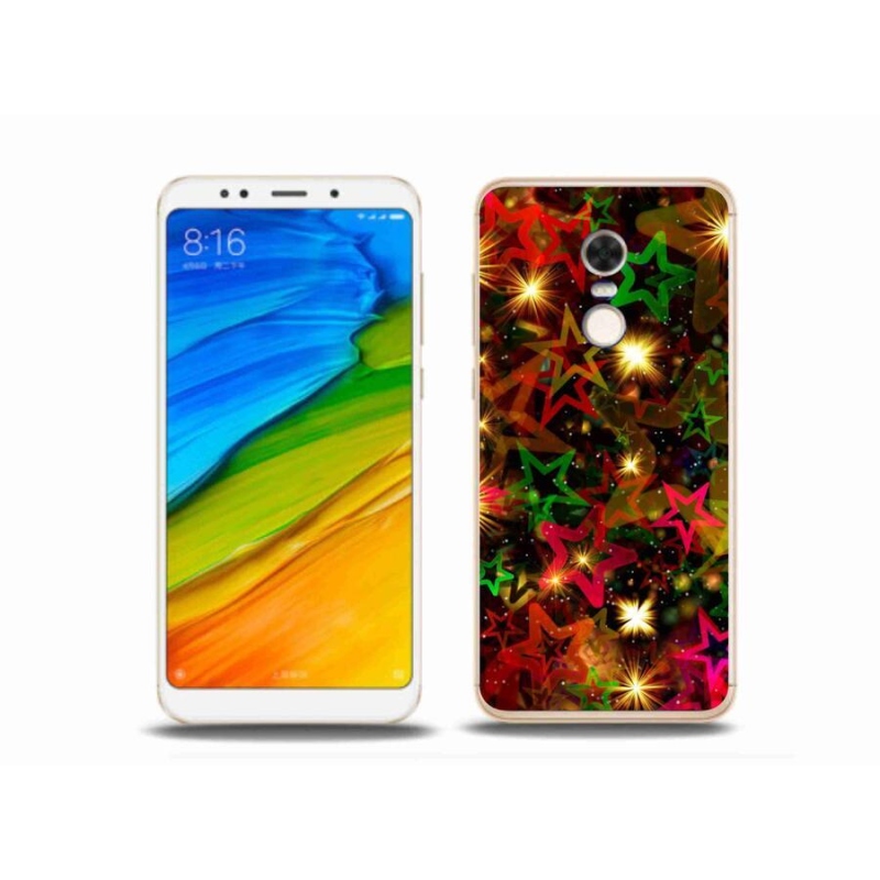 Gél borítás mmCase a Xiaomi Redmi 5 Plus számára - színes csillagok
