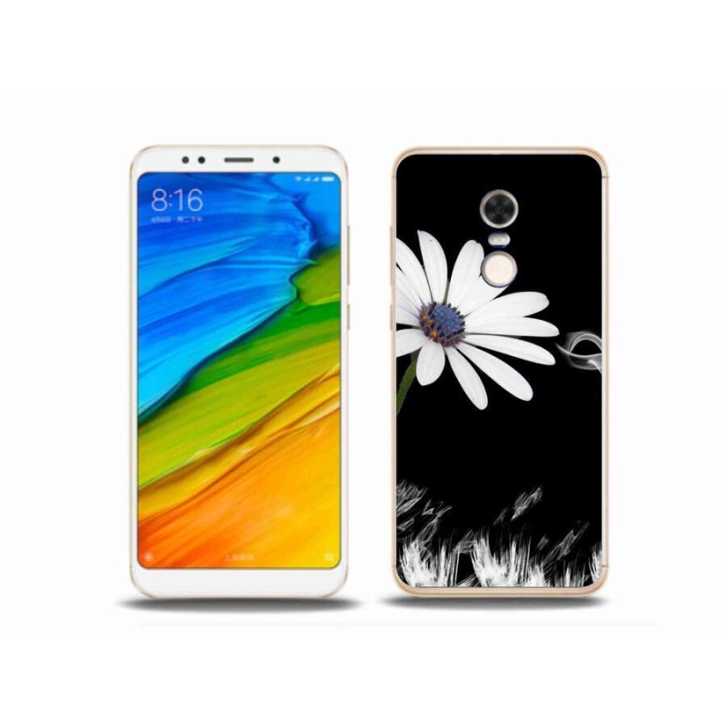 Gél borítás mmCase a Xiaomi Redmi 5 Plus számára - fehér virág