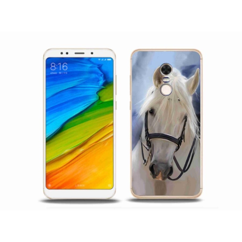 Gél borítás mmCase a Xiaomi Redmi 5 Plus számára - fehér ló