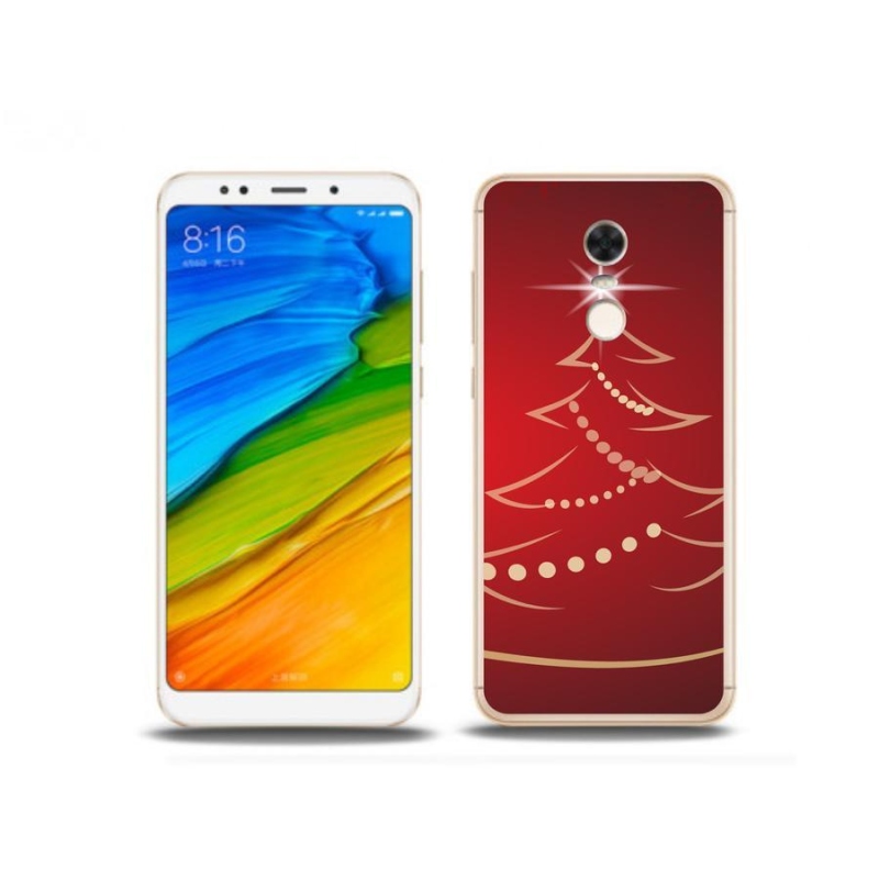 Gél borítás mmCase a Xiaomi Redmi 5 Plus számára - karácsonyfa karikatúra