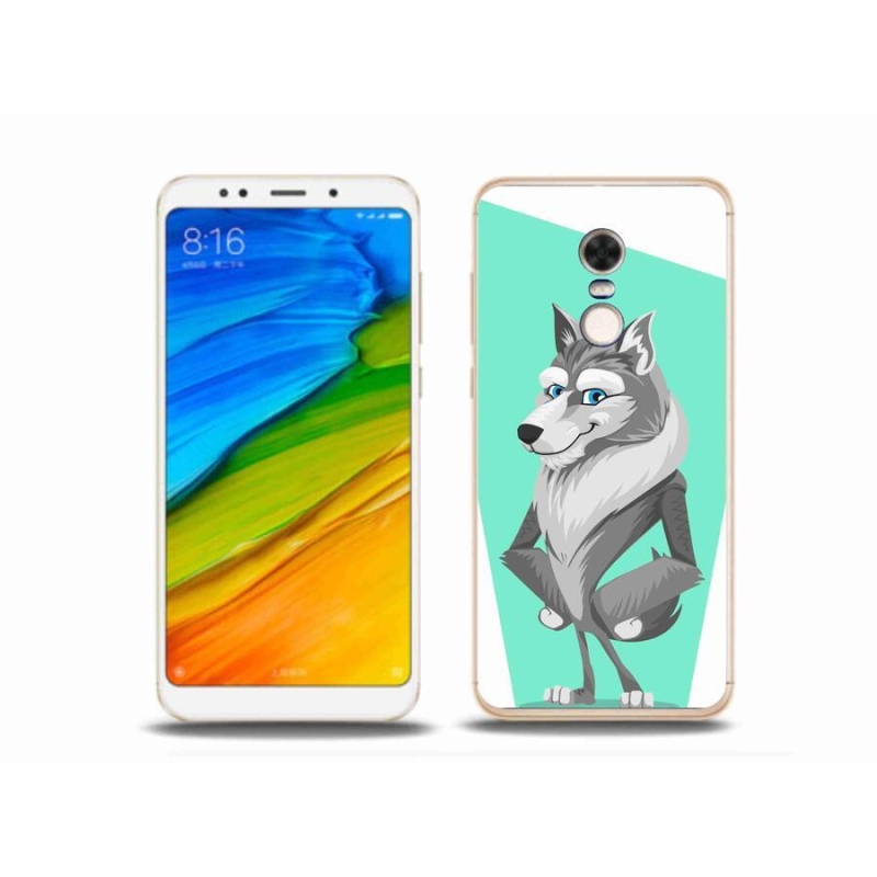 Gél borítás mmCase a Xiaomi Redmi 5 Plus számára - rajzfilm farkas