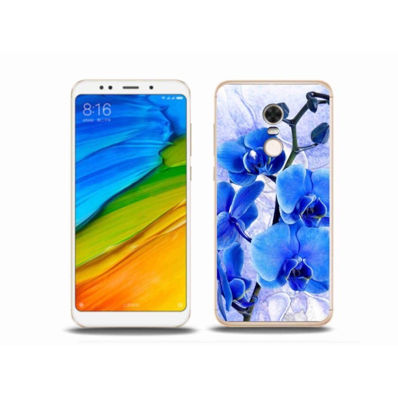 Gél borítás mmCase a Xiaomi Redmi 5 Plus számára - kék virágok
