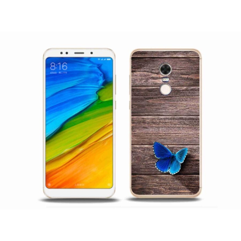 Gél borítás mmCase a Xiaomi Redmi 5 Plus-hoz - kék pillangó 1