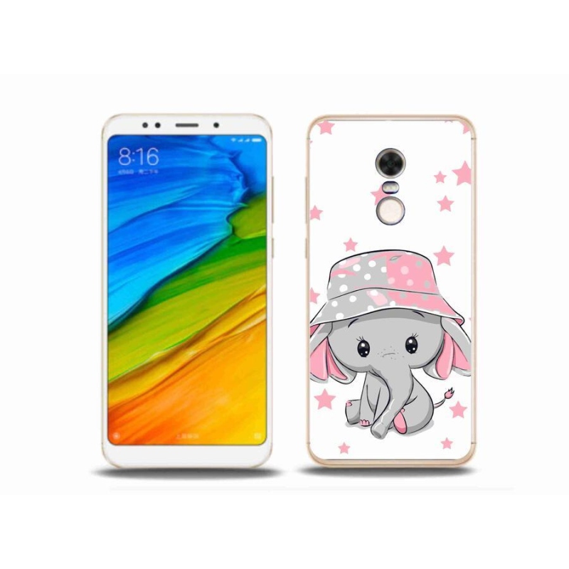 Gél borítás mmCase a Xiaomi Redmi 5 Plus számára - rózsaszín elefánt