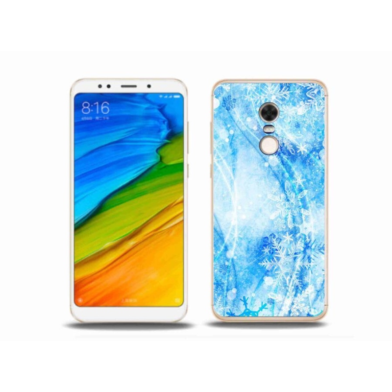 Gél borítás mmCase a Xiaomi Redmi 5 Plus számára - hópelyhek