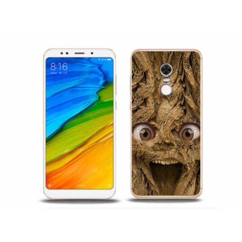 Gél borítás mmCase a Xiaomi Redmi 5 Plus számára - vidám fa szemekkel