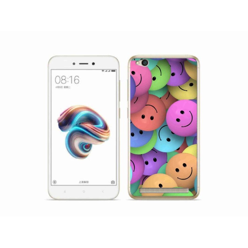 Gél borítás mmCase a Xiaomi Redmi 5A számára - színes smiley-k