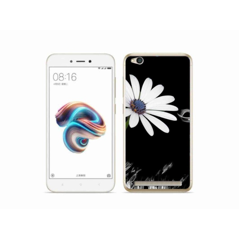 Gél borítás mmCase a Xiaomi Redmi 5A számára - fehér virág