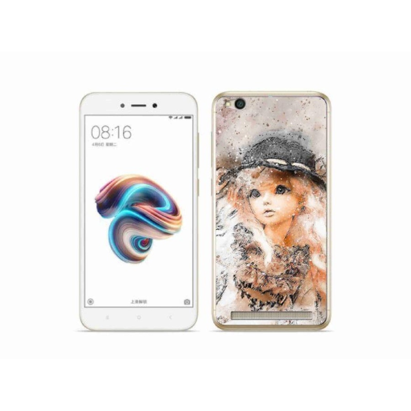 Gél borítás mmCase a Xiaomi Redmi 5A számára - lány kalapban