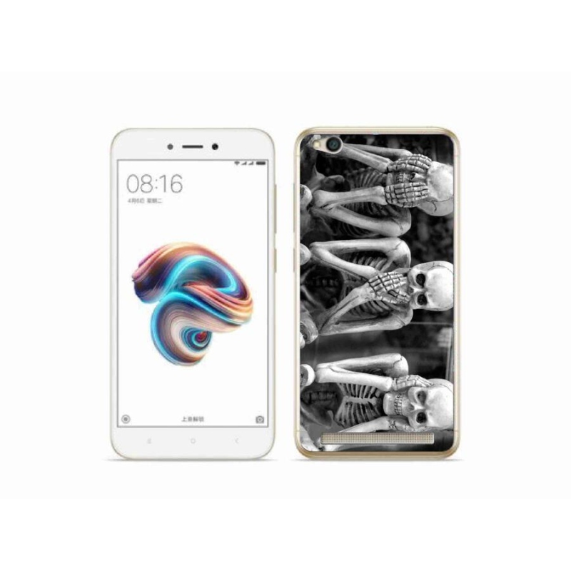 Gél borítás mmCase a Xiaomi Redmi 5A számára - csontvázak