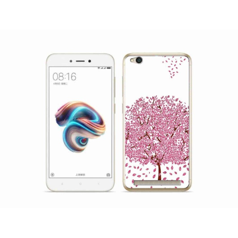 Gél borítás mmCase a Xiaomi Redmi 5A számára - rajzfilmfa levelekkel