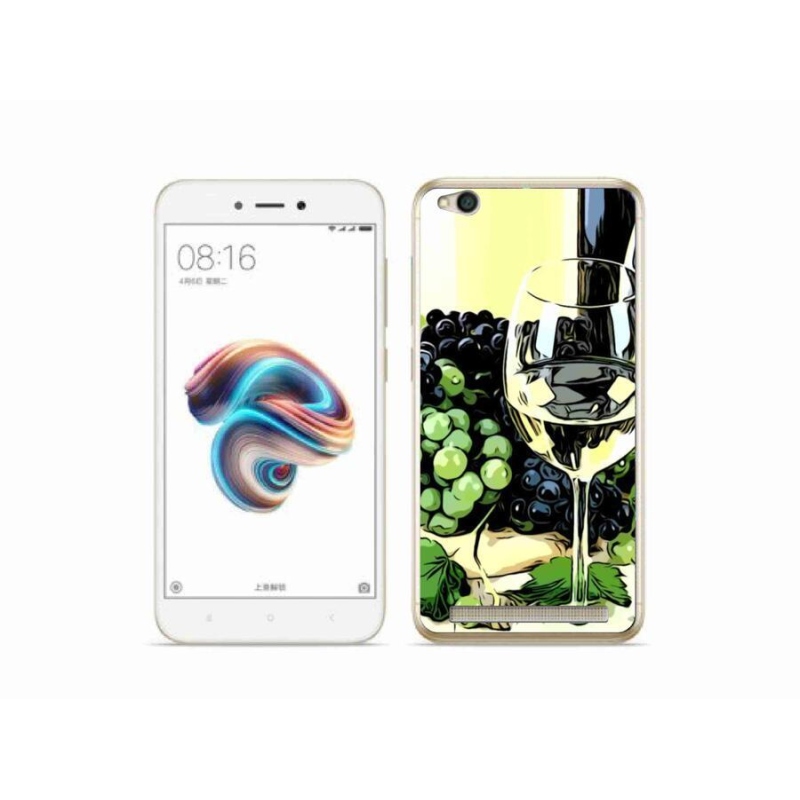 Gél borítás mmCase a Xiaomi Redmi 5A számára - pohár bor