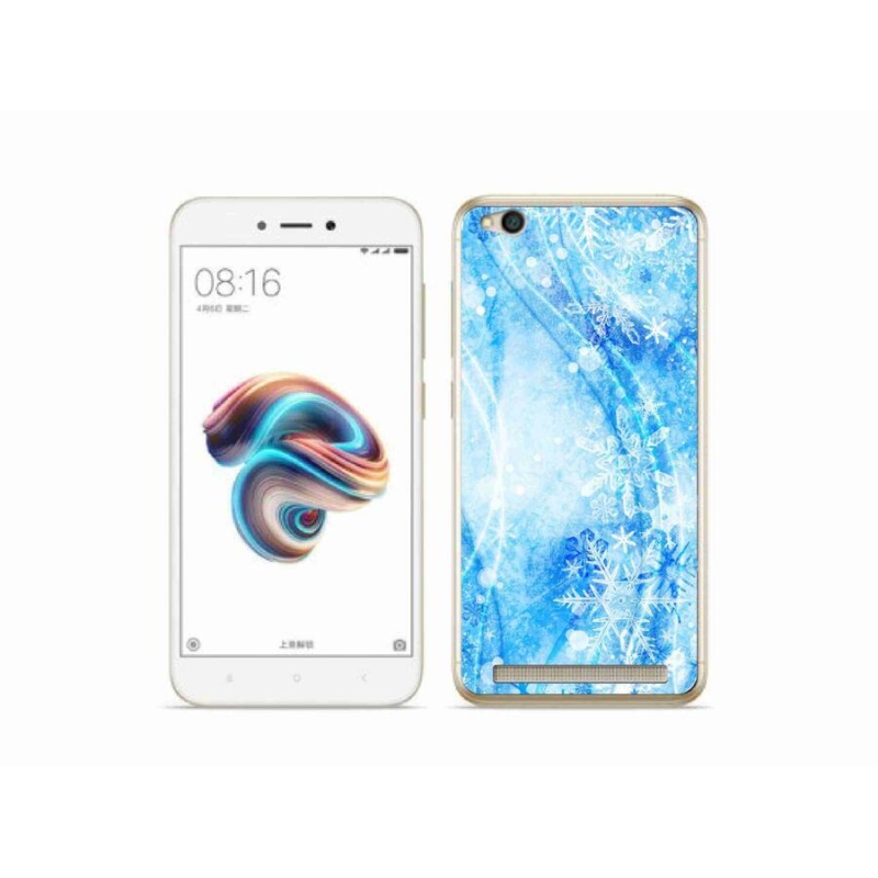 Gél borító mmCase a Xiaomi Redmi 5A számára - hópelyhek