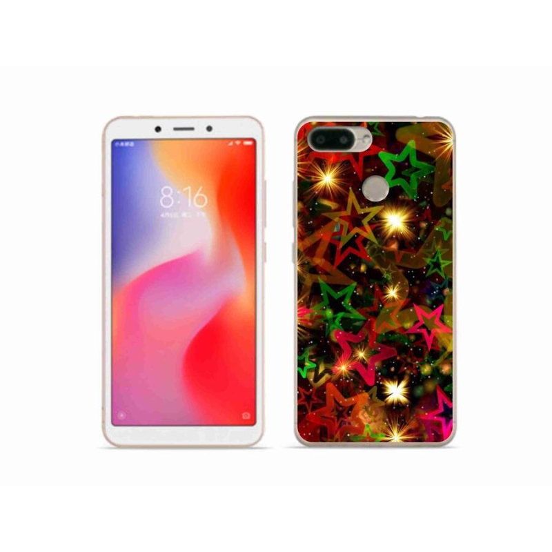 Gél borítás mmCase a Xiaomi Redmi 6 számára - színes csillagok