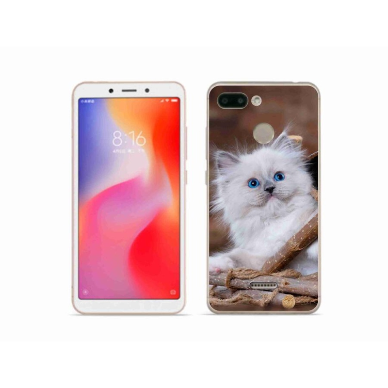Gél borítás mmCase a Xiaomi Redmi 6 készülékhez - fehér cica
