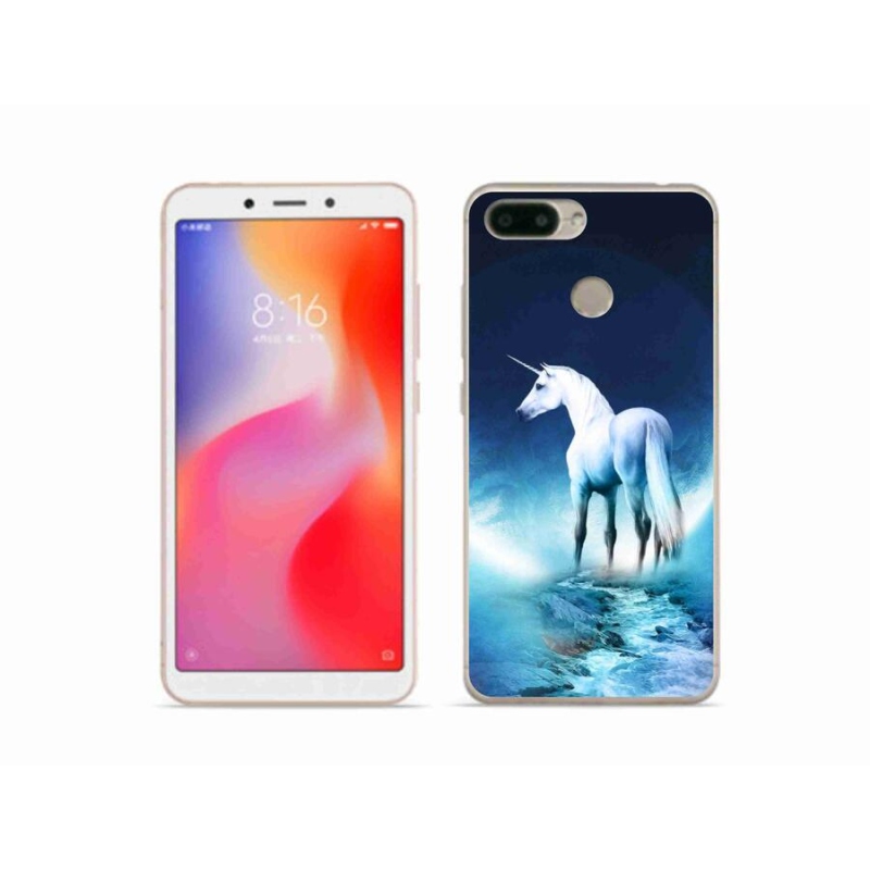 Gél borítás mmCase a Xiaomi Redmi 6 készülékhez - fehér egyszarvú