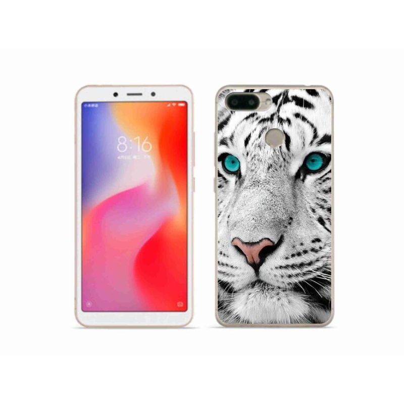 Gél borítás mmCase a Xiaomi Redmi 6 készülékhez - fehér tigris