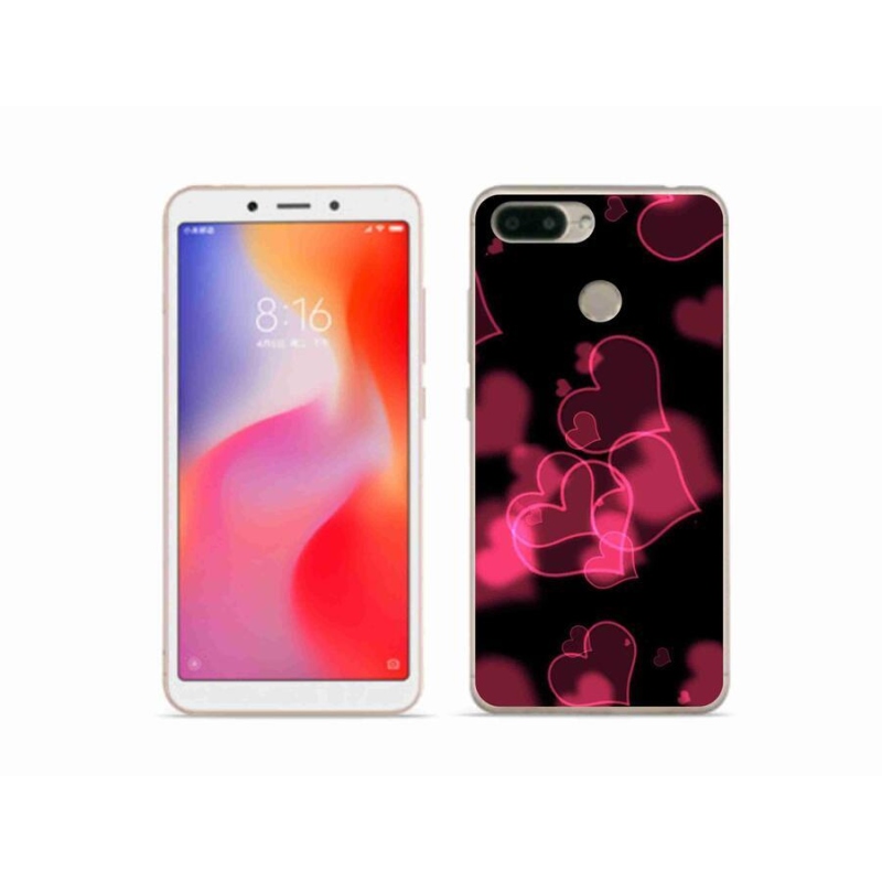 Gél borítás mmCase a Xiaomi Redmi 6 készülékhez - piros szívek