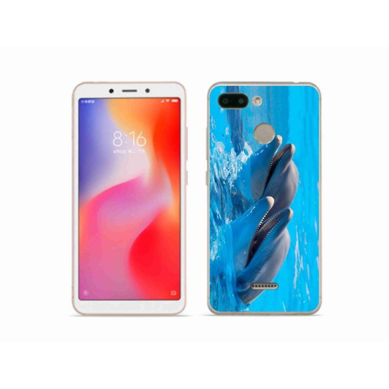 Gél borítás mmCase a Xiaomi Redmi 6 számára - delfinek