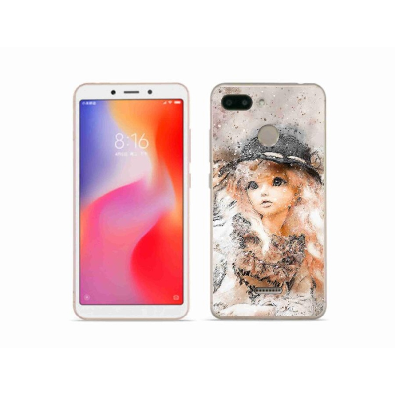 Gél borítás mmCase a Xiaomi Redmi 6-hoz - lány kalapban