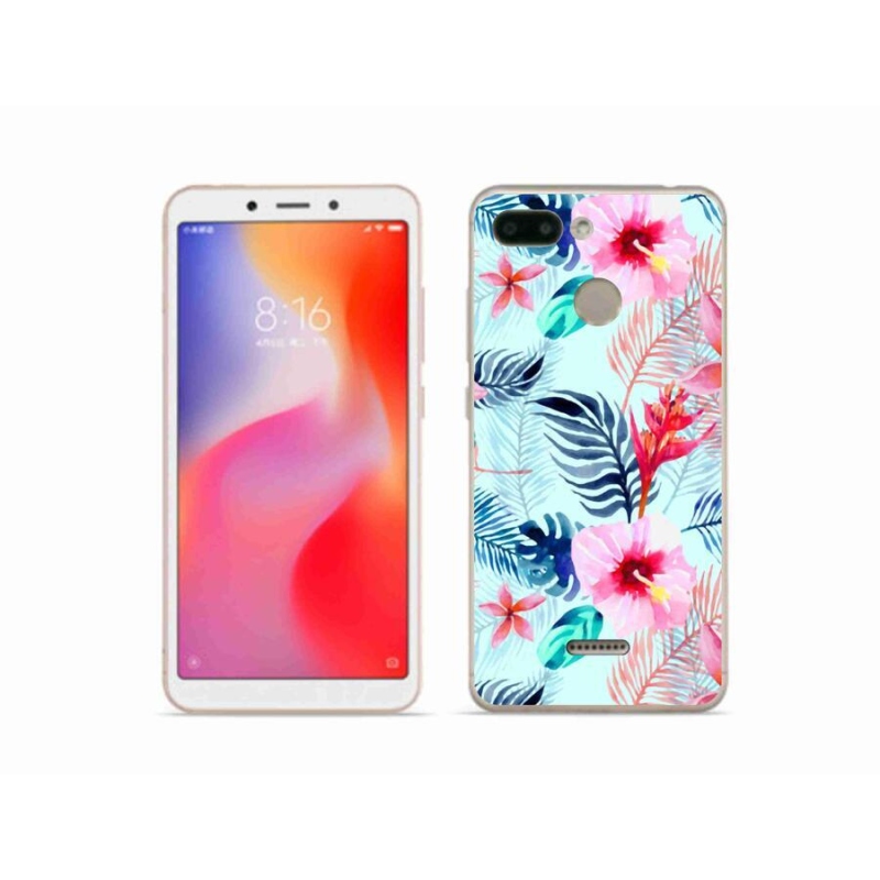 Gél borítás mmCase a Xiaomi Redmi 6 számára - virágok