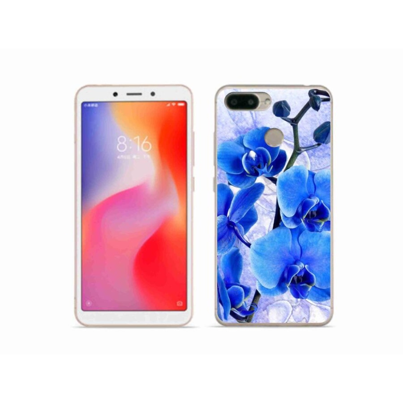 Gél borítás mmCase a Xiaomi Redmi 6-hoz - kék virágok