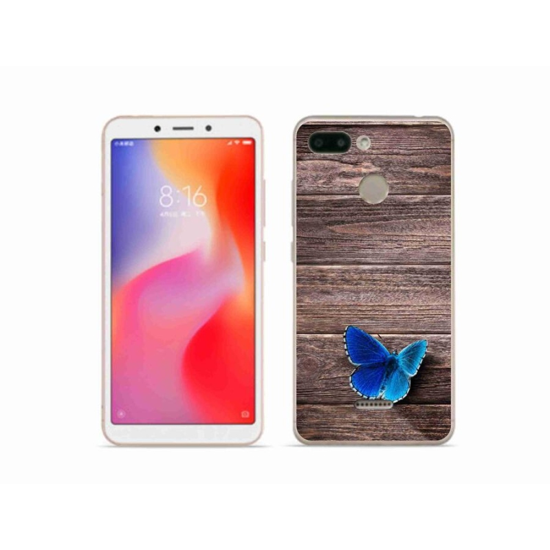 Gél borítás mmCase a Xiaomi Redmi 6 - kék pillangó 1