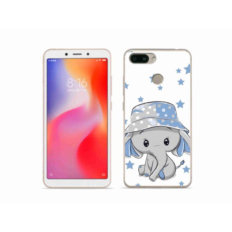 Gél borítás mmCase a Xiaomi Redmi 6 készülékhez - kék elefánt