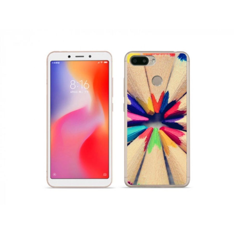 Gél borítás mmCase a Xiaomi Redmi 6 számára - zsírkréták