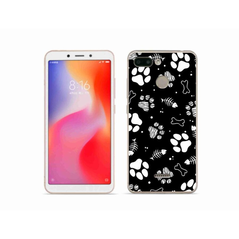 Gél borítás mmCase a Xiaomi Redmi 6 számára - kutyamancsok