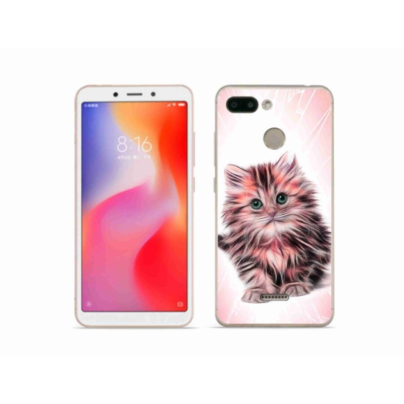 Gél borítás mmCase a Xiaomi Redmi 6 számára - aranyos cica