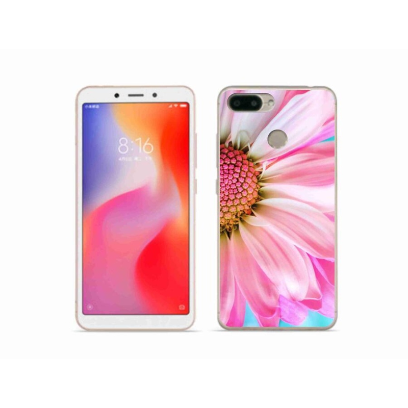 Gél borítás mmCase a Xiaomi Redmi 6-hoz - rózsaszín virág