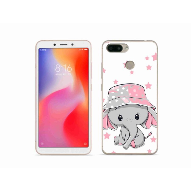 Gél borítás mmCase a Xiaomi Redmi 6 készülékhez - rózsaszín elefánt