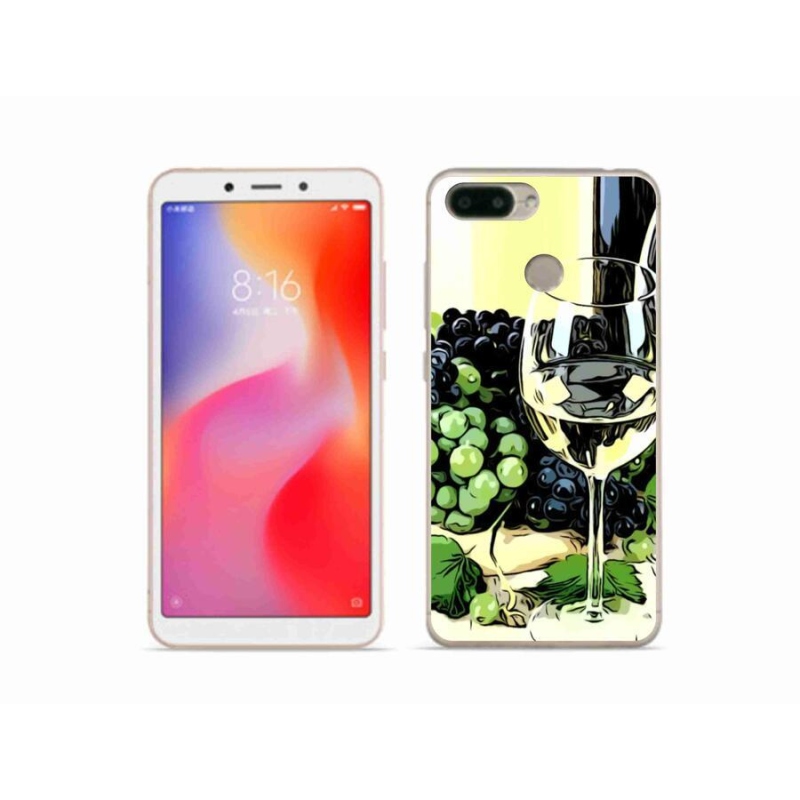 Gél borítás mmCase a Xiaomi Redmi 6 számára - pohár bor