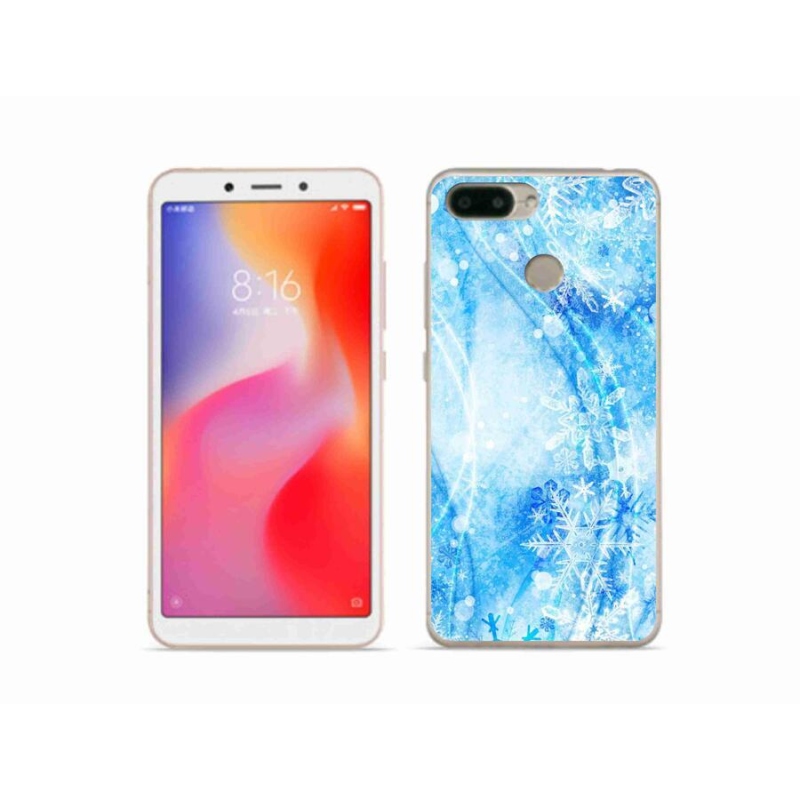 Gél borítás mmCase a Xiaomi Redmi 6 számára - hópelyhek