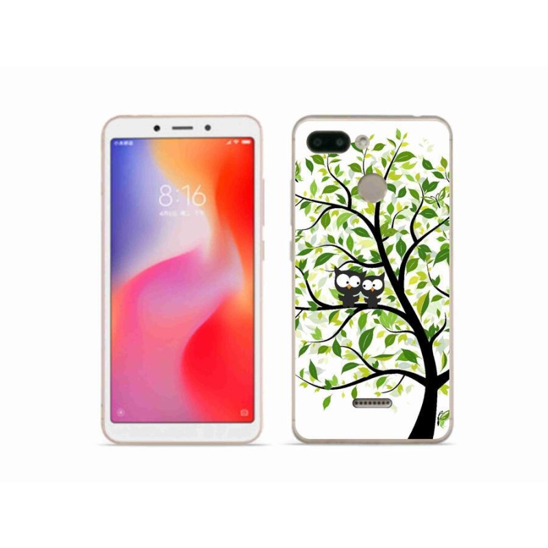 Gél borító mmCase a Xiaomi Redmi 6 számára - baglyok a fán