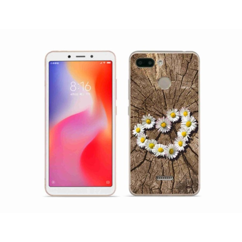 Gél borítás mmCase a Xiaomi Redmi 6 számára - százszorszépek szíve