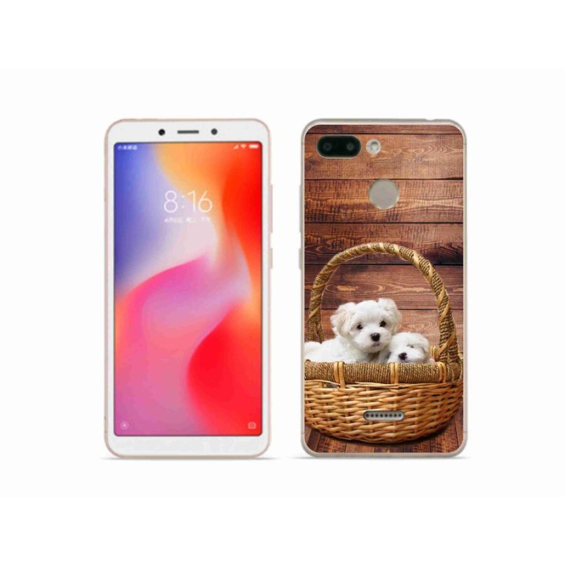 Gél borítás mmCase a Xiaomi Redmi 6 számára - kölyökkutyák