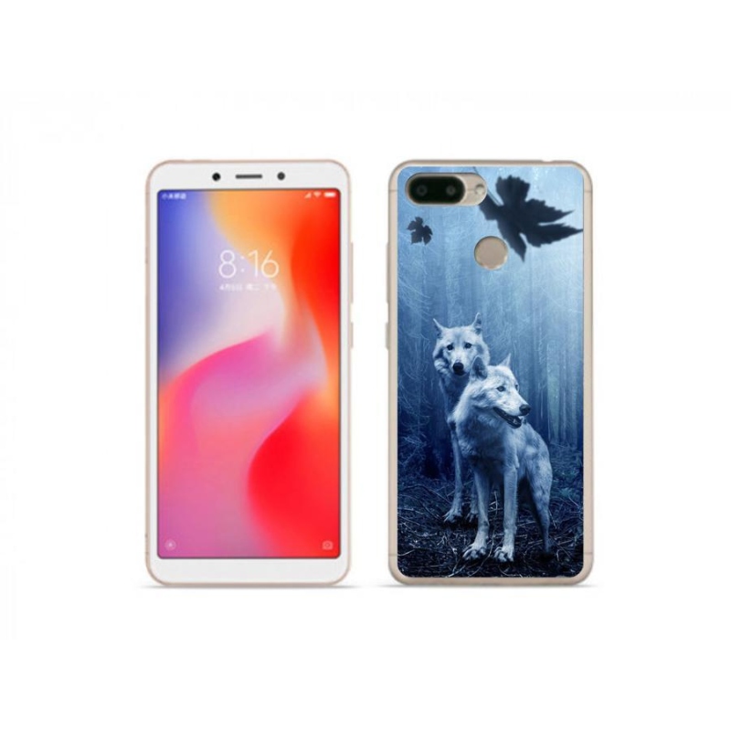 Gél borítás mmCase a Xiaomi Redmi 6 számára - farkasok az erdőben