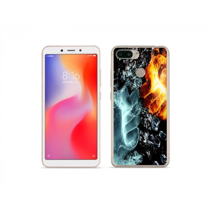 Gél borítás mmCase a Xiaomi Redmi 6 - víz és tűz számára
